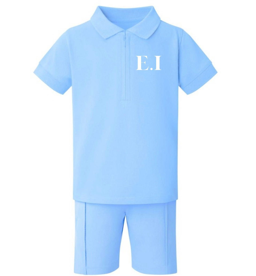 Boys personalised polo and shorts set 2 FOR £26