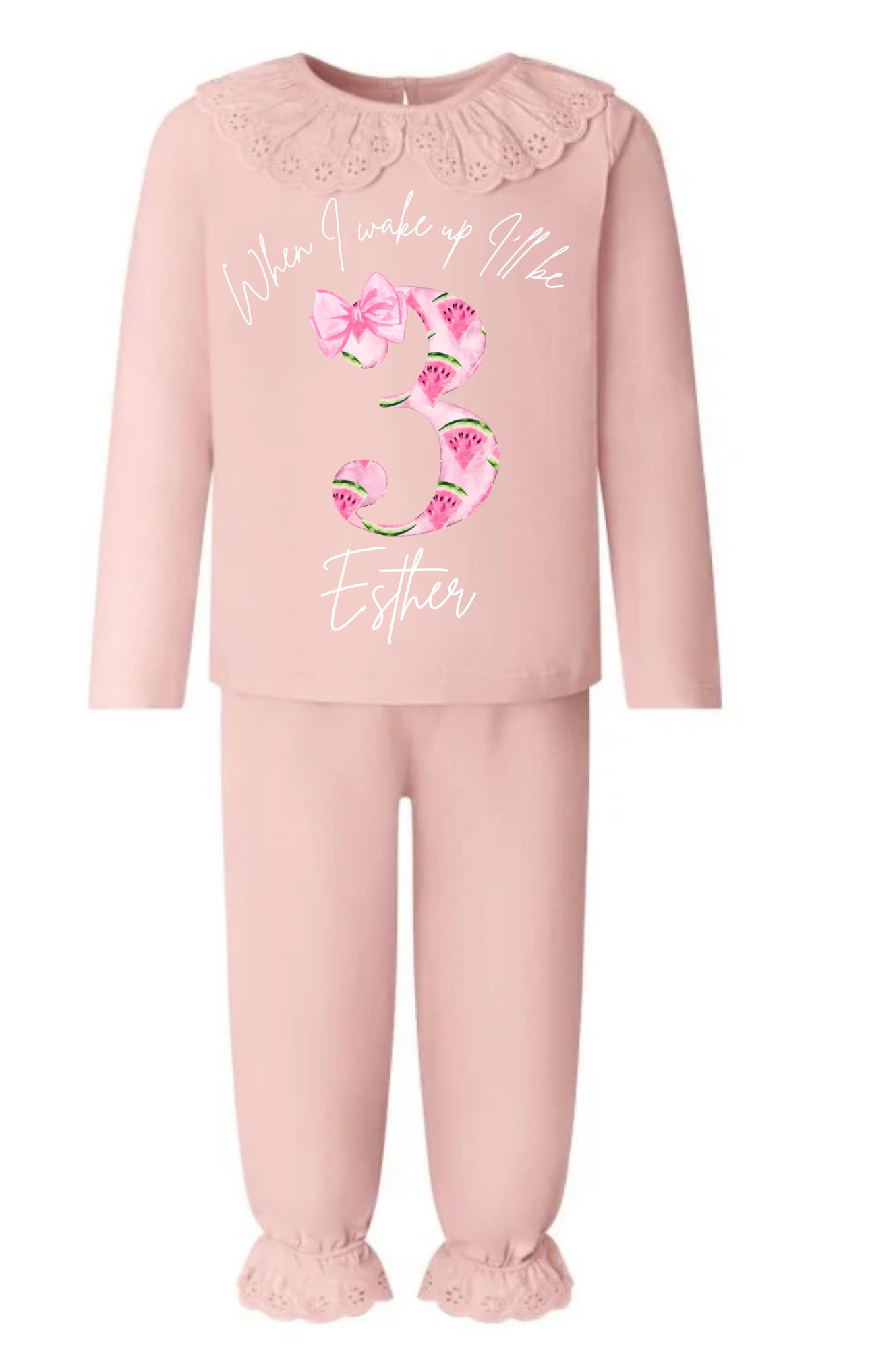 Frill birthday pyjamas