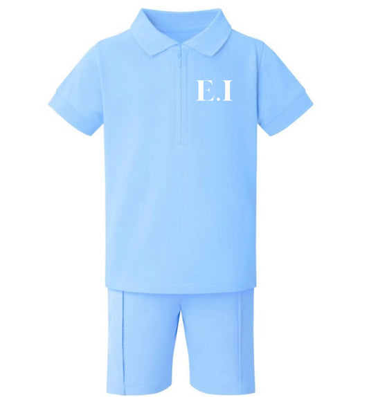 Boys personalised polo and shorts set 2 FOR £26