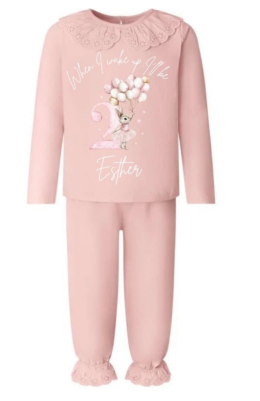 Frill birthday pyjamas